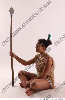 ANISE SITTING POSE WITH SPEAR